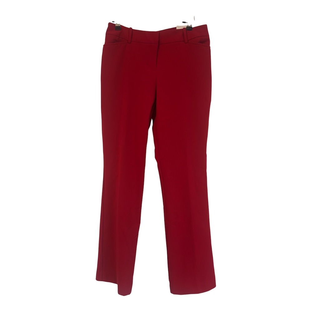 Liz‎ Claiborne Audra Trouser Women 4 Rumba Red Mid-Rise Straight Leg Dress Pants